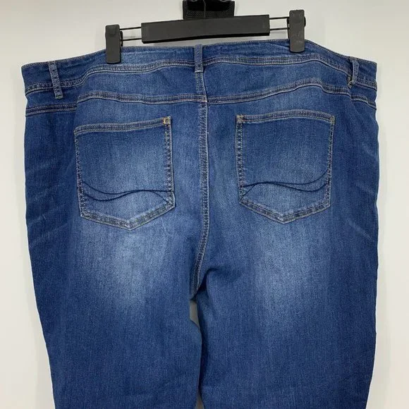 Cato Jeans High Rise Skinny Ankle Crop Raw Hem Classic Denim - Picture 6 of 8